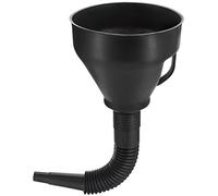 Wekster Wide Mouth Fuel Funnel with Handle - Large Plastic Automotive Funnels, Long Flexible Spout Extension, Removable Mesh Screen Filter for Water, Gasoline, Coolant, Transmission, Engine Oil
