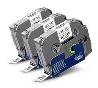 Welabel 3X Compatible TZe-231 TZe231 TZ-231 Replacement for Brother Tze 12mm Label Tape TZc-231 for Brother P-Touch PT-H101C PT-H110 PT-H105 H100LB PT-H105 PT-H107B PT-H200 PT-P300BT, Black on White