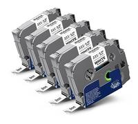 Welabel 5X Compatible for TZe 9mm Label Tape for Brother TZe-221 TZ-221 Tze221 0.35 Laminated Tape for P-Touch PT-H101C PT-H105 PT-P750W PT-H100R PT-D200 PT-E100 PT-H110 PT-H107B PT-P300BT PT-E110