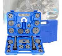 WELAIRICH Brake Caliper Rewind Tool Kit, 22pcs Brake Caliper Piston Rewind Tool Kit Set for Almost Cars Truck, Universal Disc Brake Piston Reset Set Caliper Wind Back Tool Kit for All Drive Vehicles