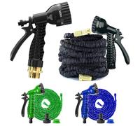 WELAIRICH Garden Hose Pipe, 100FT/30m Expandable Garden Water Hose Pipe, 7 Spayer Mode Spray Gun 3/4" 1/2" Connectors with 3 Times Flexible Expanding Magic Water Hosepipe for Gardening and Cleaning