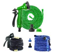 WELAIRICH Garden Hose Pipe, 100FT/30m Expandable Garden Water Hose Pipe with 3 Times Flexible Expanding Magic Water Hosepipe, 7 Spayer Mode Spray Gun 3/4" 1/2" Connectors for Gardening and Cleaning