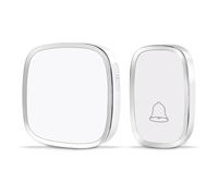 WELAIRICH Wireless Doorbell, Cordless Door Bell with 300M/1000FT Long Range, IP44 Waterproof Wall Plug-in Cordless Door Chime Kit with 36 Chimes 4 Volume to Choose, Battery Operated Doorbell for Home