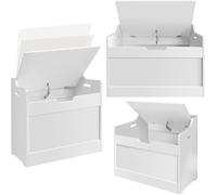 WELAIRICH Wooden Toy Box for Children, Large Wooden Box for Space Saving, Toy Organizer with Lid Storage Cabinet, MDF Material Easy to Clean, Waterproof for Organizing Books, Magazines (40x62x46CM)