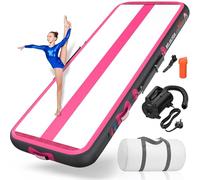 WelandFun Air Training Mats 10ft/13ft/16ft/20ft Inflatable Gymnastics Tumbling Mat 4/6/8 inchs Thickness Mats for Home Use/Gym/Yoga/Training/Cheerleading/Outdoor/Beach/Park wih Electric Air Pump