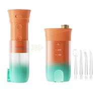 Welari Collapsible Water Flosser for Teeth - Portable 200ml Oral Irrigator with 4 Jet Tips, 3 Modes, Rechargeable & Waterproof Teeth Braces Cleaner for Home & Travel | Orange