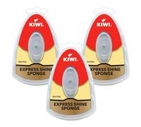 Welari Kiwi Express Shoe Shine Sponge 7ml - Neutral x 3, Instant Shine for All Colours Leather Footwear, Quick & Easy Polishing Applicator Thank You Card | (3 Pack)