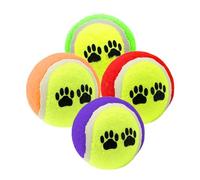 Welari Pet Tennis Ball Launcher Replacement Balls 4 Pack - Assorted Colour Dog Fetch Balls Compatible with Ball Launchers & Throwers (1 Pack of 4)