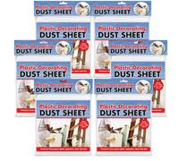 Welari Plastic Decorating Dust Sheet, 3 X 4M (10 X 13 Ft) - Protective Cover For Painting, Diy And Renovation (6 Pack)