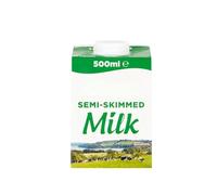 Welari UHT Semi-skimmed Milk 500ml Pack of 1 Full Fat 3.5% Long Shelf Life Calcium Vegetarian Dairy Drink Screw Top Catering Pantry compatible with lakeland dairy milk pot | (1pack) (500ml)