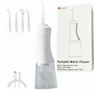 Welari Water Dental Flosser for Teeth - Cordless Portable Oral Irrigator 300ml with 4 Jet Tips, 3 Modes, Rechargeable, Waterproof Braces Cleaner Compatible with Oral B Toothpaste | White