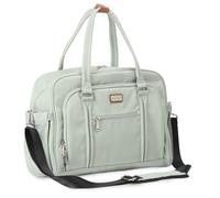 Welavila Baby Changing Bag, Nappy Diaper Bags for Mom and Dad with Changing Pad & Insulated Pockets (Sage Green)