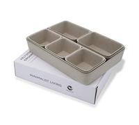 Welaxy Desk Drawer organizer trays Felt storage bin Sleek Minimalist Lifestyle chic aesthetics room décor for home office dorm closet decluttering 8-piece (Stone)