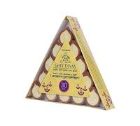 Welburn Veda&Co Pure Unscented Cow Ghee Diya For Puja-30 Pieces, Upto 45 Minutes Burn Time, Ghee Blended Filled Clay Diya Batti, Ready To Use Diwali Diyas For Daily Pooja, One Month Pack, Others