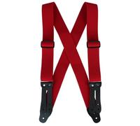 Welch Men's 2 Inch Super Tuff Stuff X-Back Button On Work Brace, Red