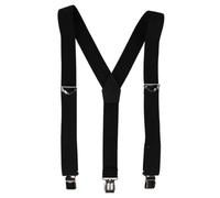 Welch Men's Big & Tall Elastic 38 mm Y-Back Clip End Braces, Black
