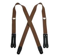 Welch Men's Elastic Button End Double Face Braces, Tan