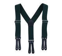 Welch, WEL-WK-7846Y-LEF-GHT, Men's and Women's Elastic Button-End Y-Back 2 Inch Work Suspenders, Green, Size Medium