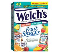 Welch's Fruit Snacks, Fruit Punch & Island Fruits Variety Pack, Perfect Stocking Stuffer for Kids, Gluten Free, Bulk Pack, 0.8 oz Individual Single Serve Bags (Pack of 40)