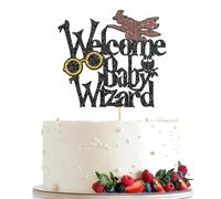 Welcome baby Wizard Cake Topper, Magic Theme Baby Shower/Gender Reveal Party Decoration, Harry 1st Birthday Party Cake Decor for Boys and Girls, Welcome Baby Muggle Party Supplies