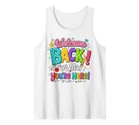 Welcome Back I'm Glad You're Here Back to School Teacher Tank Top