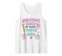Welcome Back I'm Glad You're Here, Back to School Teacher Tank Top