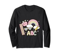 Welcome Back School Shirt Book Pencil Paintbrush Smiles Long Sleeve T-Shirt