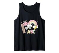 Welcome Back School Shirt Book Pencil Paintbrush Smiles Tank Top