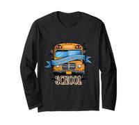 Welcome Back School Shirt Stack Apple Cute Books Pencil Fun Long Sleeve T-Shirt