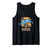 Welcome Back School Shirt Stack Apple Cute Books Pencil Fun Tank Top