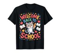 Welcome Back to School Cute Cat Design for Teachers T-Shirt