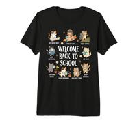 Welcome Back to School Cute Cat Student Motivation Premium T-Shirt