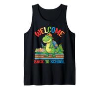 Welcome Back to School Cute Dinosaur Student Boys Girls Kids Tank Top
