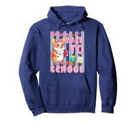 Welcome Back To School Day Cute Pink Corgi Dog Student Girls Pullover Hoodie