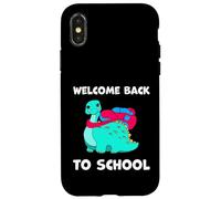 Welcome Back to School dinosaur stegosaurus biology teachers Case for iPhone X/XS