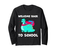 Welcome Back to School dinosaur stegosaurus biology teachers Long Sleeve T-Shirt