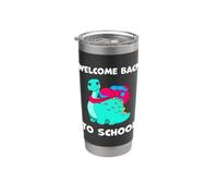Welcome Back to School Dinosaur Stegosaurus Teacher Students Stainless Steel Insulated Tumbler
