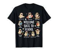 Welcome Back to School Pug Lover Motivational Design T-Shirt