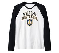 Welcome Back to School Rainbow Pre-K Kindergarten Teacher Raglan Baseball Tee