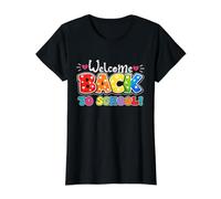 Welcome Back to School Teachers Students First Day of School Value Graphic T-Shirt, Women, Black, S