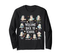 Welcome Back to School Unicorn Motivation Cute Long Sleeve T-Shirt
