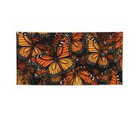 Welcome Banners Party Flag Photography Backdrop Background Banner Monarch Butterflies Sign Photo Props Banner for Fence Birthday Garden Party Supplies Favors Wall Decor Flag 47 x 24 Inch