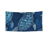 Welcome Banners Party Flag Photography Backdrop Background Banner Sea Turtle-Blue Sign Photo Props Banner for Fence Birthday Garden Party Supplies Favors Wall Decor Flag 70 x 35 Inch