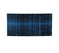 Welcome Banners Party Flag Photography Backdrop Background Banner The Blue Binary Matrix Sign Photo Props Banner for Fence Birthday Garden Party Supplies Favors Wall Decor Flag 47 x 24 Inch