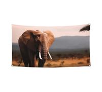 Welcome Banners Party Flag Photography Backdrop Background Banner Walking Elephant Sign Photo Props Banner for Fence Birthday Garden Party Supplies Favors Wall Decor Flag 70 x 35 Inch