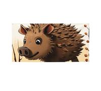 Welcome Banners Party Flag Photography Backdrop Background Banner Wild Boar Animation Sign Photo Props Banner for Fence Birthday Garden Party Supplies Favors Wall Decor Flag 47 x 24 Inch