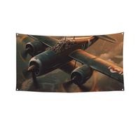 Welcome Banners Party Flag Photography Backdrop Background Banner World War Aircraft Sign Photo Props Banner for Fence Birthday Garden Party Supplies Favors Wall Decor Flag 70 x 35 Inch