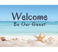 Welcome Be Our Guest: Starfish Coastal Theme - Beach Guest Book for Guest house, Motel, Hotel, Airbnb and VRBO | 8.25x6 inch | 110 Pages
