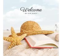 Welcome Be Our Guest: Visitor Guest Book for Vacation Home | Beach House Rental Guest Sign in Log Book for Airbnb, VRBO, Bed & Breakfast, Guest House, ... Hat Beach Guestbook (Premium Cream Paper)