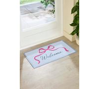Welcome Bow Indoor Outdoor Doormat (70 x 40cm) Artsy Mats Blue 40cm x 70cm